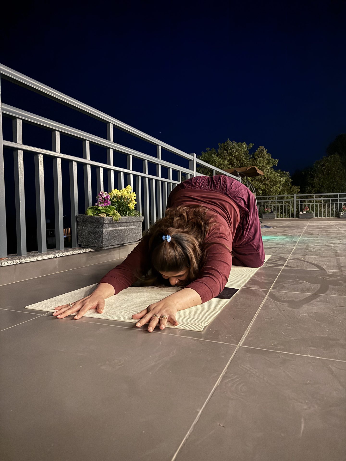 Evening terrace practice
